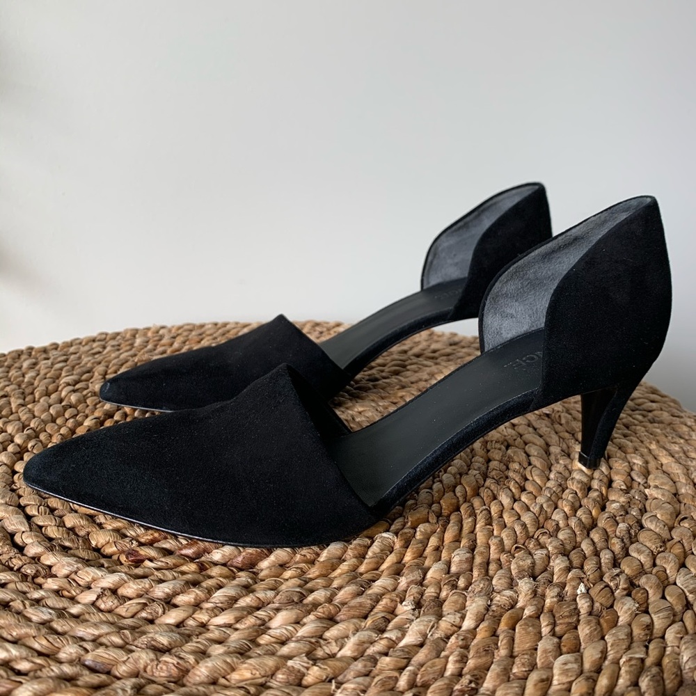 Vince Black Suede d’Orsay Heels